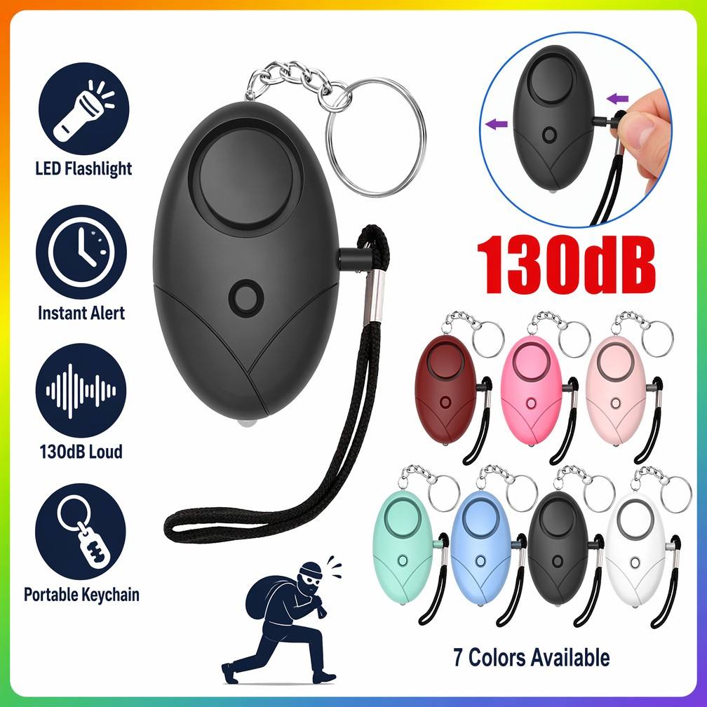 Personal Alarm Keychain - Allarme Personale di Sicurezza 130dB con